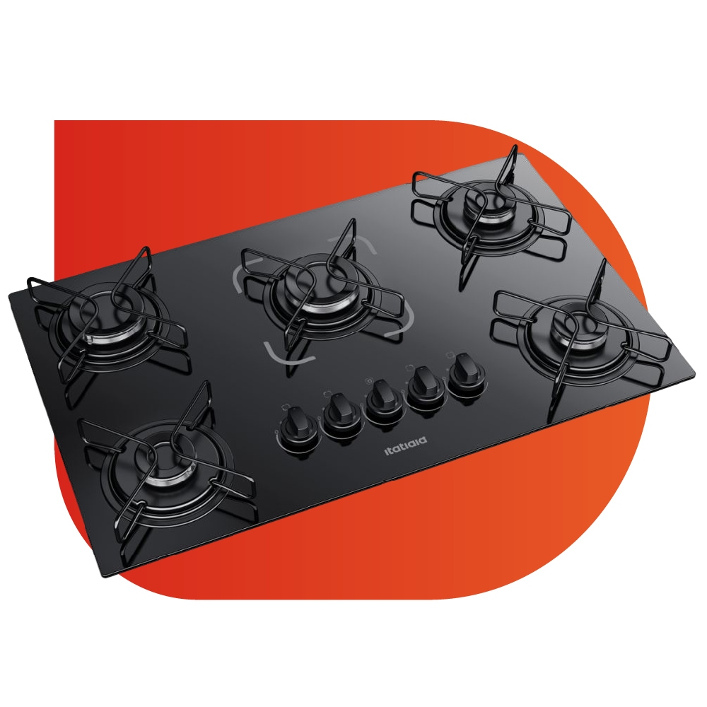 Cooktop Itatiaia Essencial 5 Bocas Mesa Vidro Preto Bivolt Cooktop Itatiaia Essencial 5 Bocas Mesa Vidro Preto Bivolt