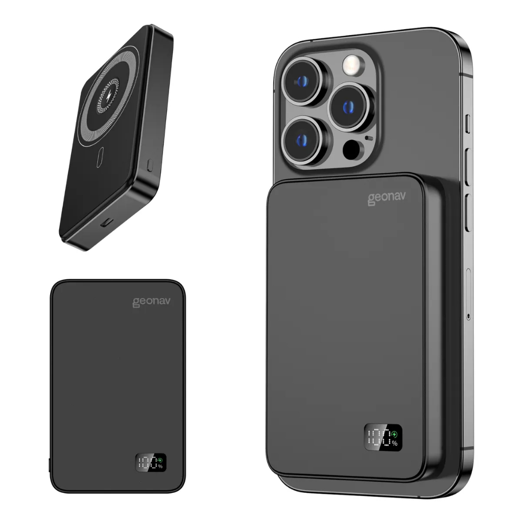 Power Bank Slim Pro 10.000mAh 3×1 Indução – Geonav Power Bank Slim Pro 10.000mAh 3×1 Indução – Geonav