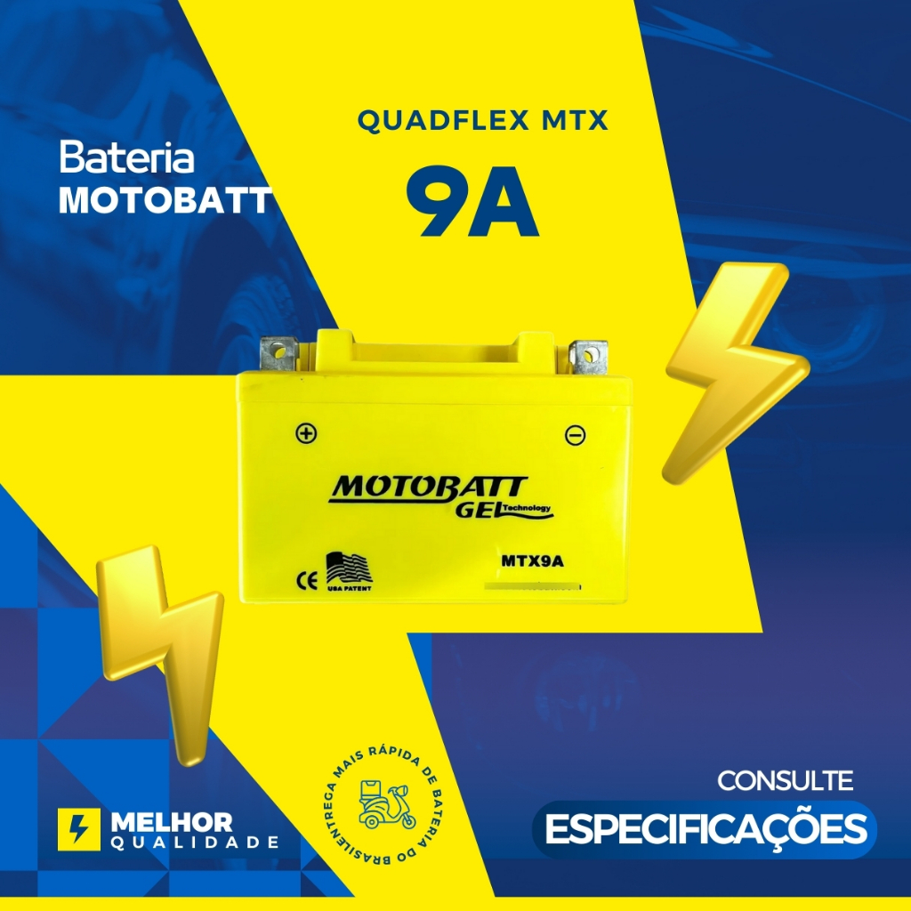 Bateria Motobatt Mtx9a Xt600 Cb500 Shadow 600 Ninja 250 300 12v 9ah Para Royal Enfield Himalayan Bateria Motobatt Mtx9a Xt600 Cb500 Shadow 600 Ninja 250 300 12v 9ah Para Royal Enfield Himalayan