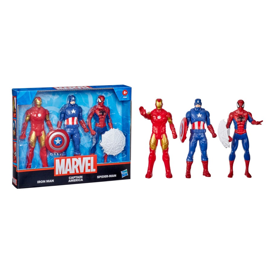 Pack Marvel Vingadores Homem De Ferro, Capitão América E Homem Aranha – Hasbro F1394 Pack Marvel Vingadores Homem De Ferro, Capitão América E Homem Aranha – Hasbro F1394