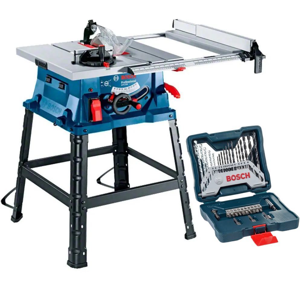 Serra Circular de Mesa 1800W Professional GTS 254 + Kit 30 Peças Brocas e Pontas X-Line BOSCH Serra Circular de Mesa 1800W Professional GTS 254 + Kit 30 Peças Brocas e Pontas X-Line BOSCH
