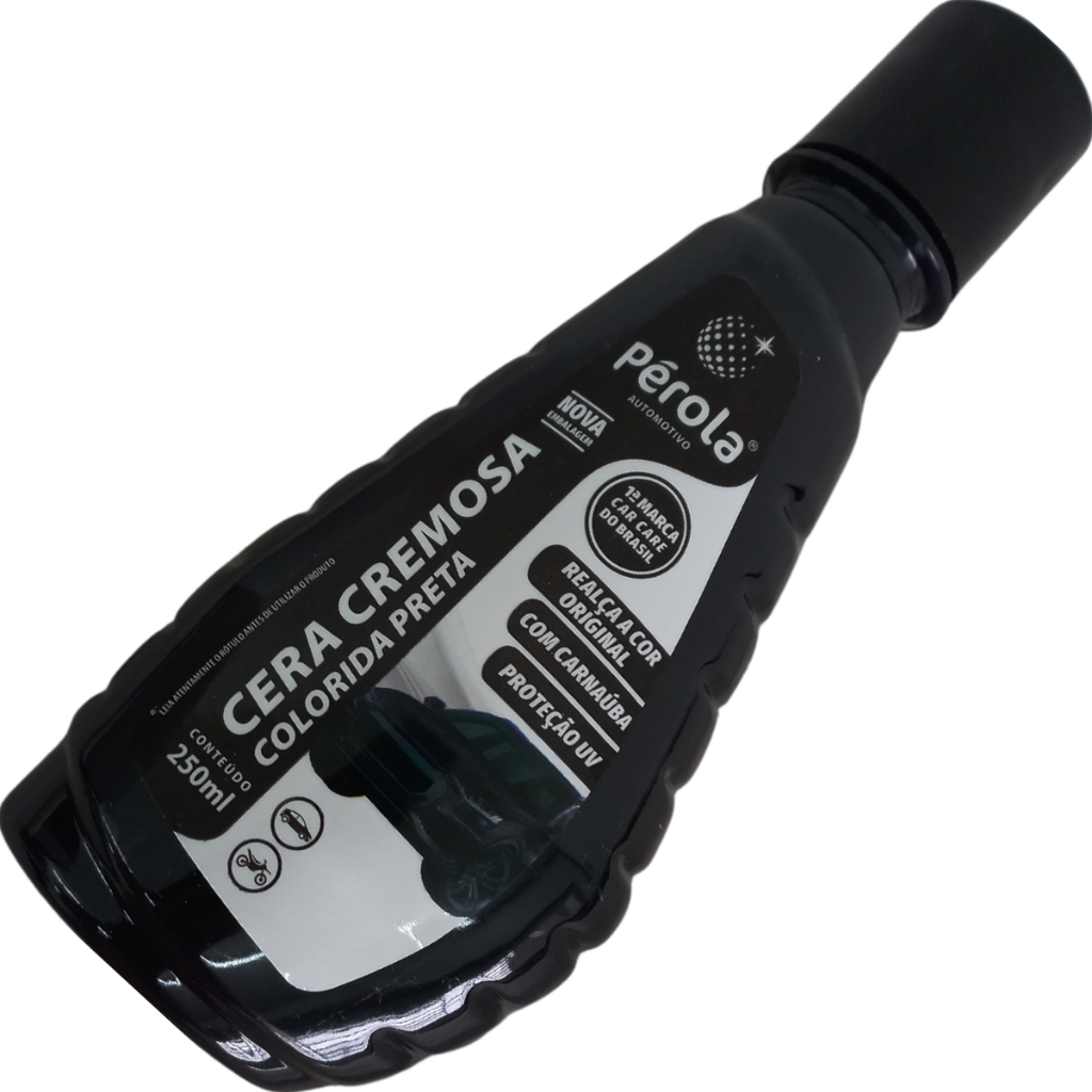 Cera Cremosa Colorida na Cor Preta 250ml Original Pérola Cera Cremosa Colorida na Cor Preta 250ml Original Pérola
