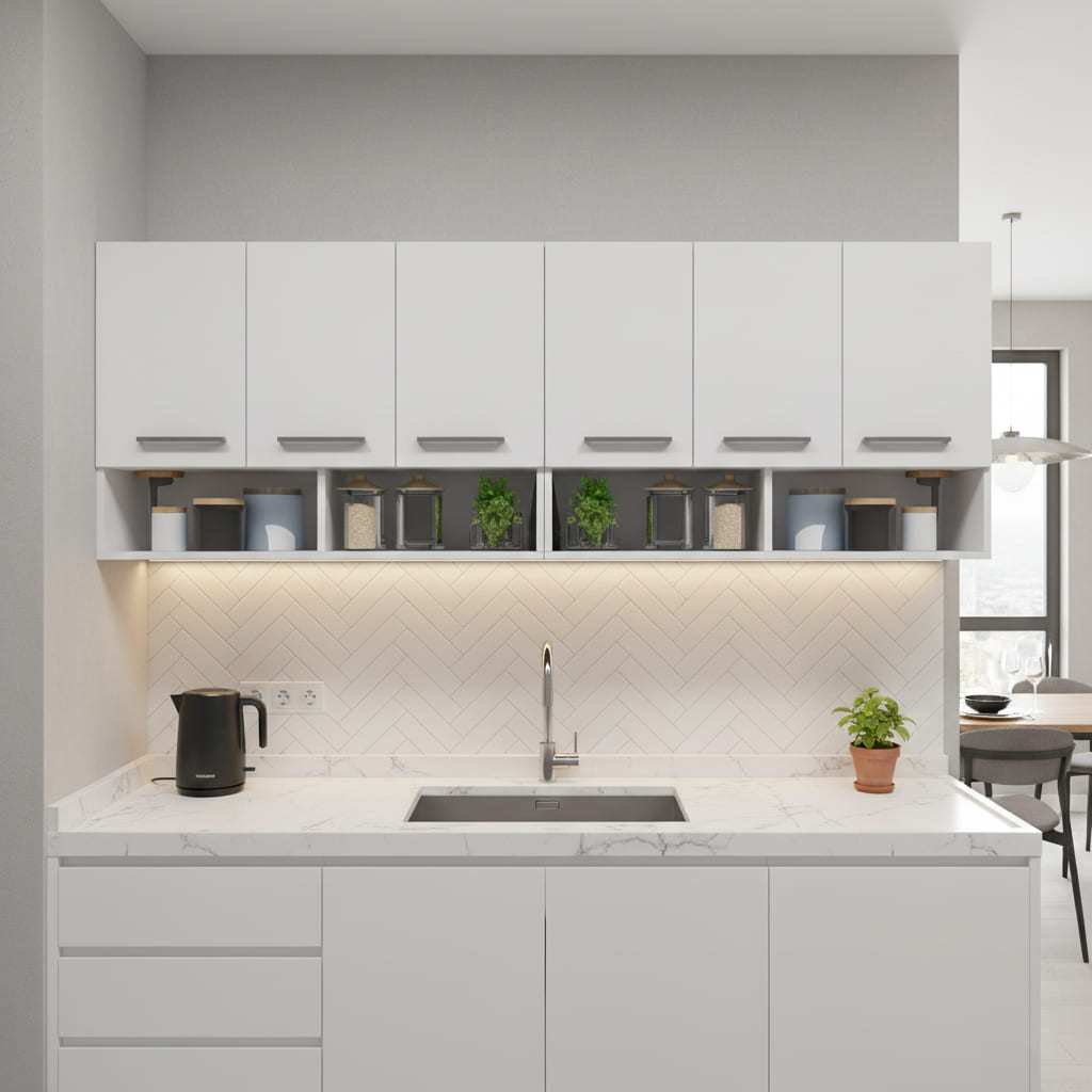 Kit Cozinha Modular Compacta 2 Armários Parede 3 Portas Móveis Bonatto Kit Cozinha Modular Compacta 2 Armários Parede 3 Portas Móveis Bonatto