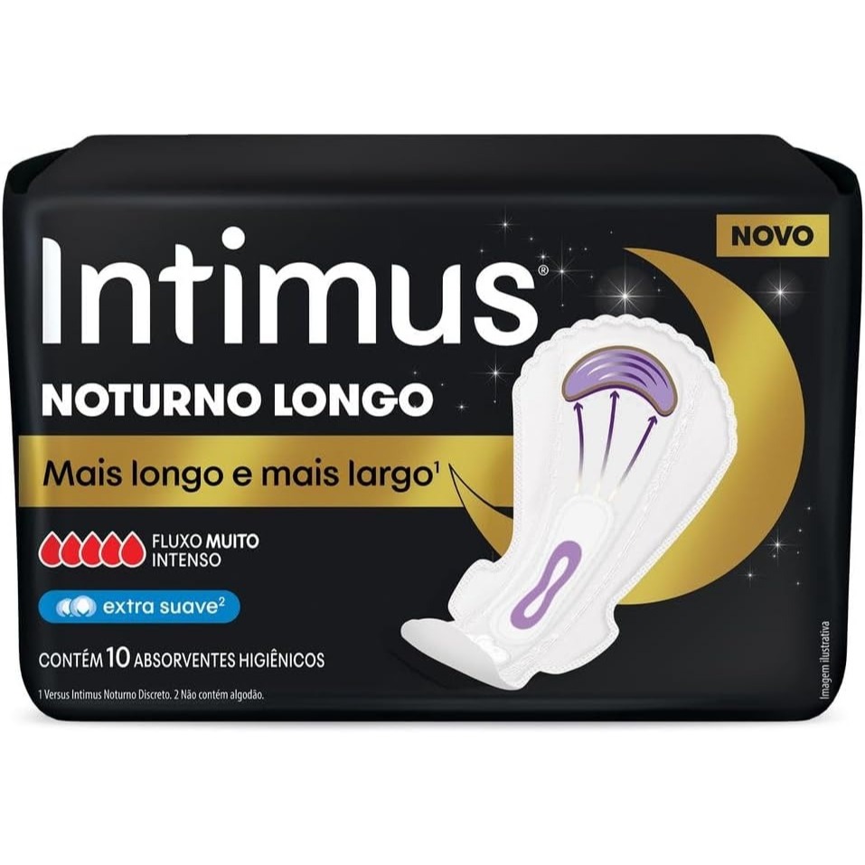 Absorvente Intimus Noturno Longo 10 Unidades Absorvente Intimus Noturno Longo 10 Unidades