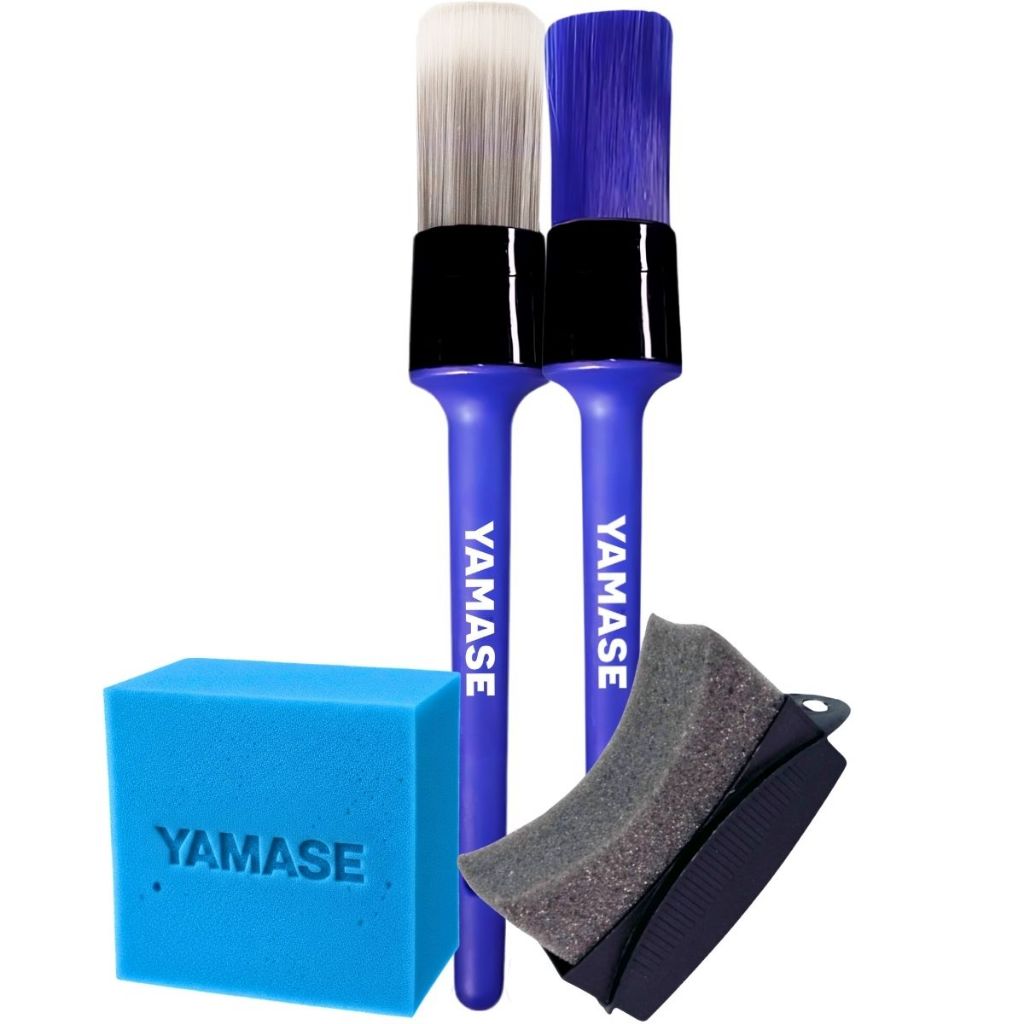 Kit Pincel Detalhamento Interno e Externo Aplicador de Pneu Pretinho Detailer Kit Pincel Detalhamento Interno e Externo Aplicador de Pneu Pretinho Detailer