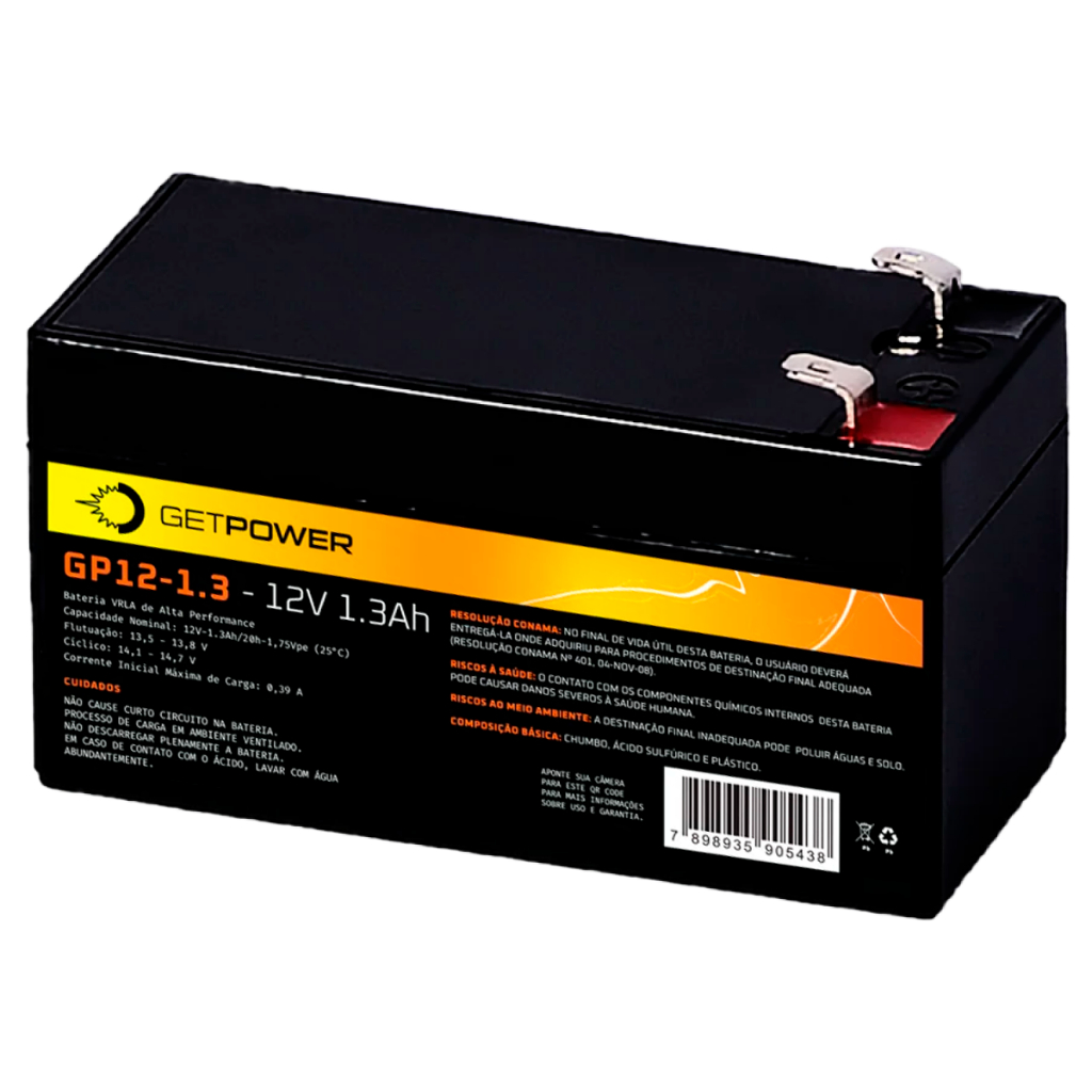 bat. selada recarregavel 12v 1.3ah Getpower Recarregável bat. selada recarregavel 12v 1.3ah Getpower Recarregável