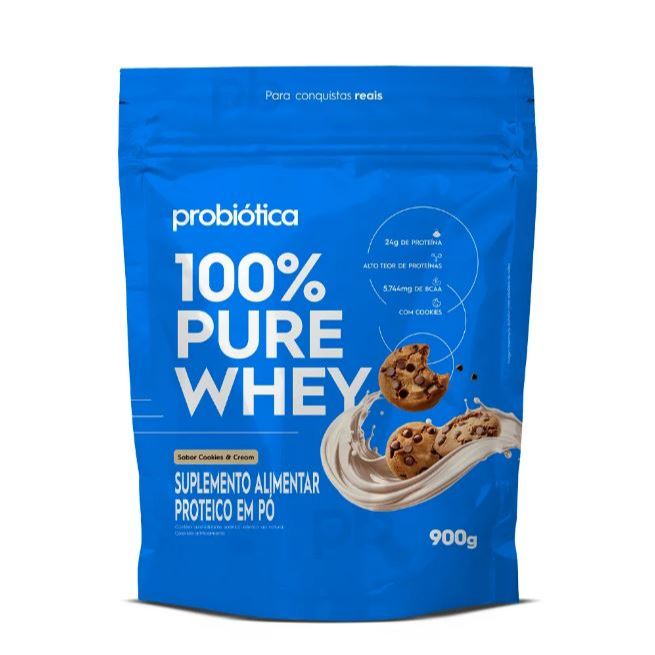 Whey 100% Pure Probiótica Sabores Diversos Refil 900g Whey 100% Pure Probiótica Sabores Diversos Refil 900g