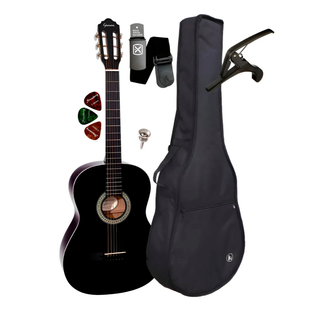 Violão Acústico Giannini S-14 Bk + Capa E Acessórios Violão Acústico Giannini S-14 Bk + Capa E Acessórios