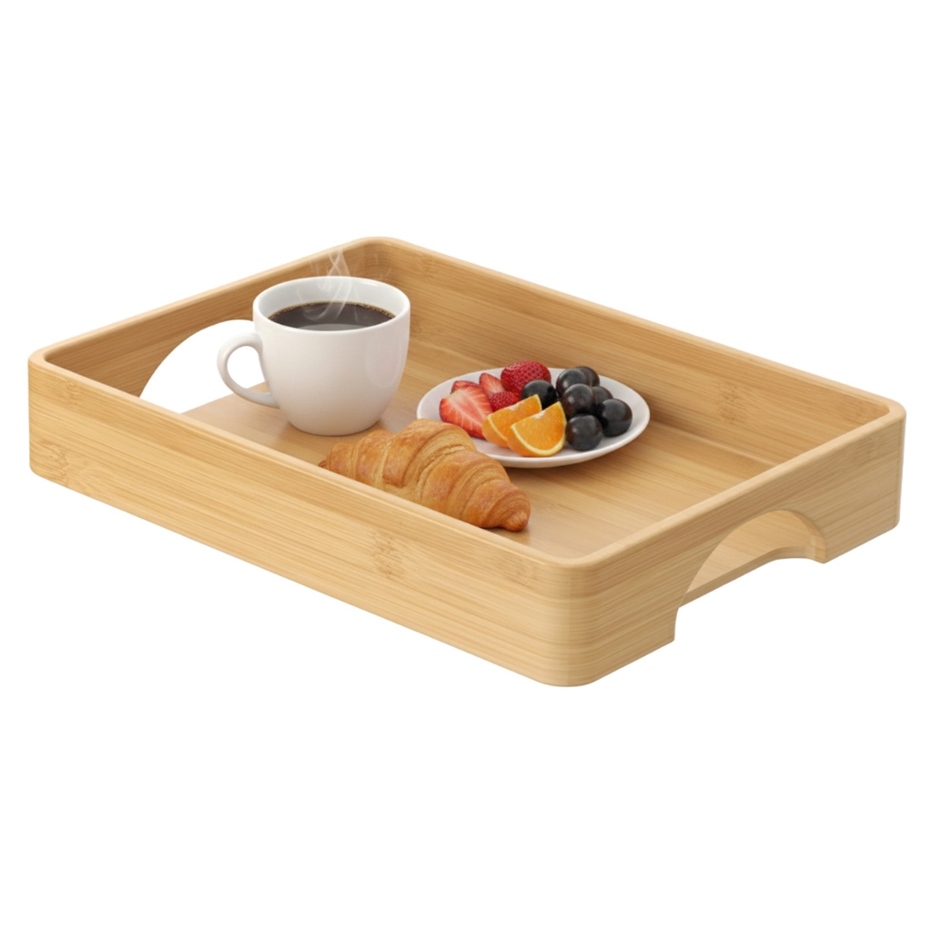 Bandeja de Bambu Com Alça – Linha Brisa Coza – Multiuso Bandeja de Bambu Com Alça – Linha Brisa Coza – Multiuso