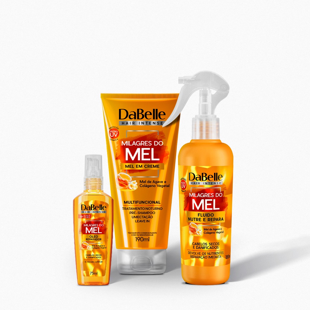 Kit Nutrição Milagres do Mel Dabelle Hair – 3 Produtos Kit Nutrição Milagres do Mel Dabelle Hair – 3 Produtos