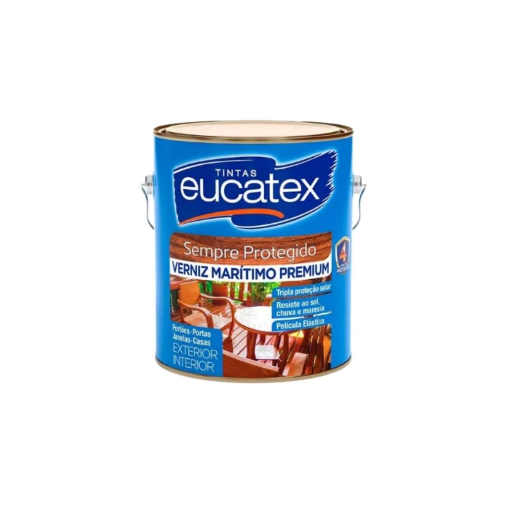 Eucatex Verniz Marítimo Natural Premium Acetinado Eucatex 900ml Eucatex Verniz Marítimo Natural Premium Acetinado Eucatex 900ml