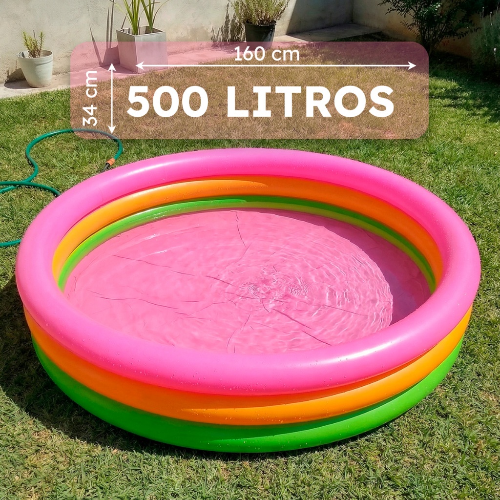 Piscina Multiuso Inflável Infantil 500 Litros 160cmx34cm – Fundo Rosa – PVC Resistente com Selo Inmetro – QUEEN SHOP Piscina Multiuso Inflável Infantil 500 Litros 160cmx34cm – Fundo Rosa – PVC Resistente com Selo Inmetro – QUEEN SHOP