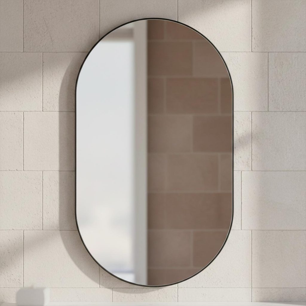 Espelho Pilula 110x50cm Parede Grande Corpo Inteiro Sala Quarto Decorativo Bancada Maquiagem Espelho Pilula 110x50cm Parede Grande Corpo Inteiro Sala Quarto Decorativo Bancada Maquiagem