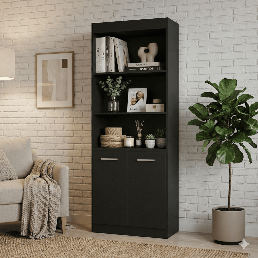 Móvel Estante Multiuso Verona Armário Organizador com Prateleiras Externas Móvel Estante Multiuso Verona Armário Organizador com Prateleiras Externas