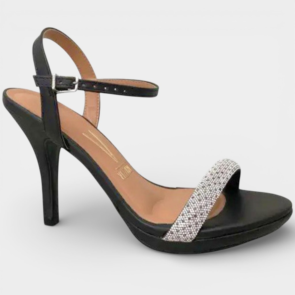 Sandália Vizzano Meia Pata Tira Strass – Preto Sandália Vizzano Meia Pata Tira Strass – Preto