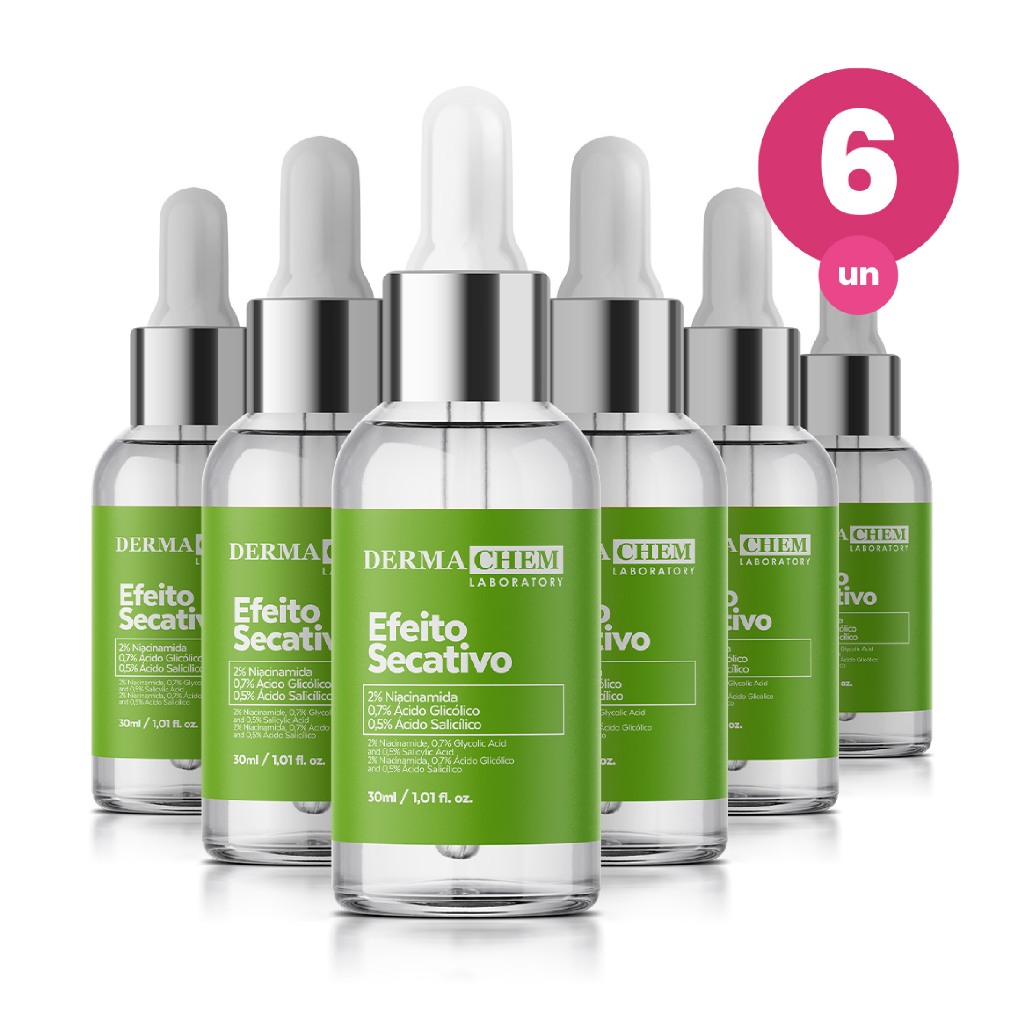 Kit 6 Sérum Efeito Secativo 30ml Dermachem Kit 6 Sérum Efeito Secativo 30ml Dermachem