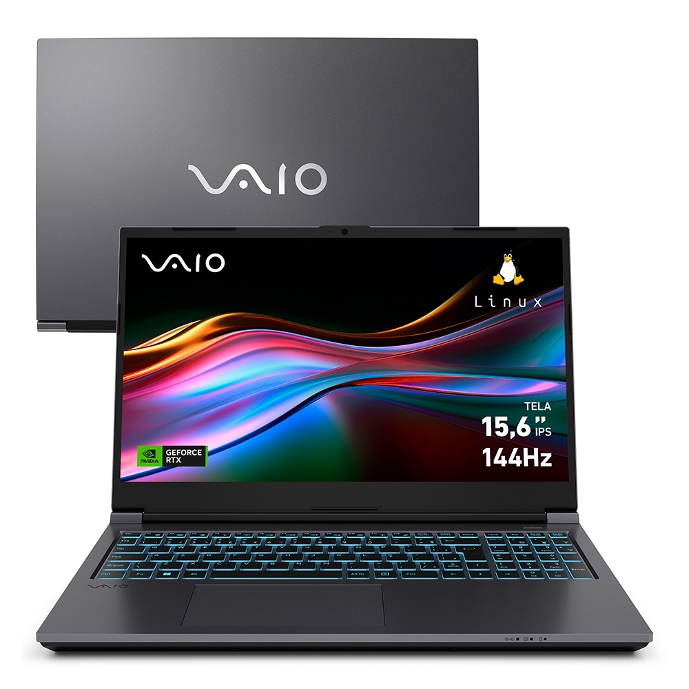 Notebook VAIO FH15 Intel Core i7-13620H Linux NVIDIA RTX 4050 32GB RAM 1TB SSD 15,6” WVA Wi-Fi 6 Notebook VAIO FH15 Intel Core i7-13620H Linux NVIDIA RTX 4050 32GB RAM 1TB SSD 15,6” WVA Wi-Fi 6