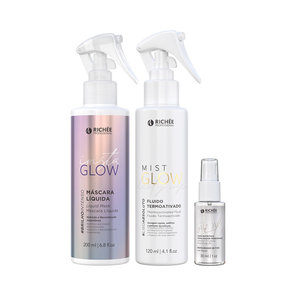 Kit Richée Insta Glow Mist Glow e Oil Glow Kit Richée Insta Glow Mist Glow e Oil Glow