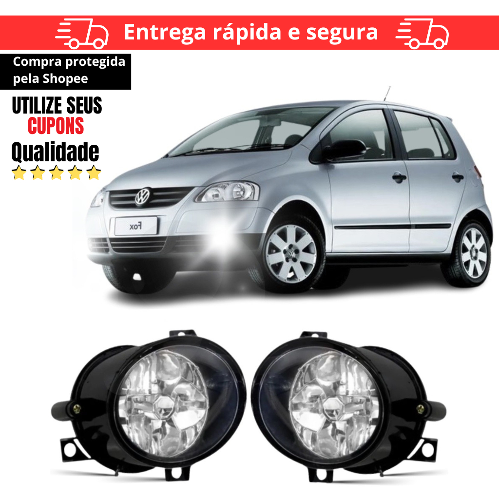 Par/Un Farol Milha Volkswagen Fox 2003 2004 2005 2006 2007 2008 2009 2010 Par/Un Farol Milha Volkswagen Fox 2003 2004 2005 2006 2007 2008 2009 2010