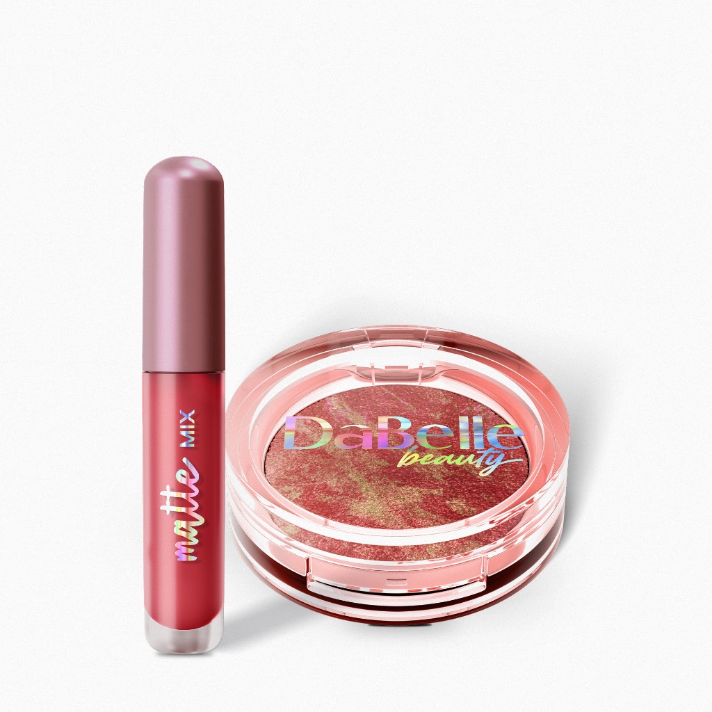 Kit Dabelle Batom Líquido Matte e Blush Glow Compacto Kit Dabelle Batom Líquido Matte e Blush Glow Compacto