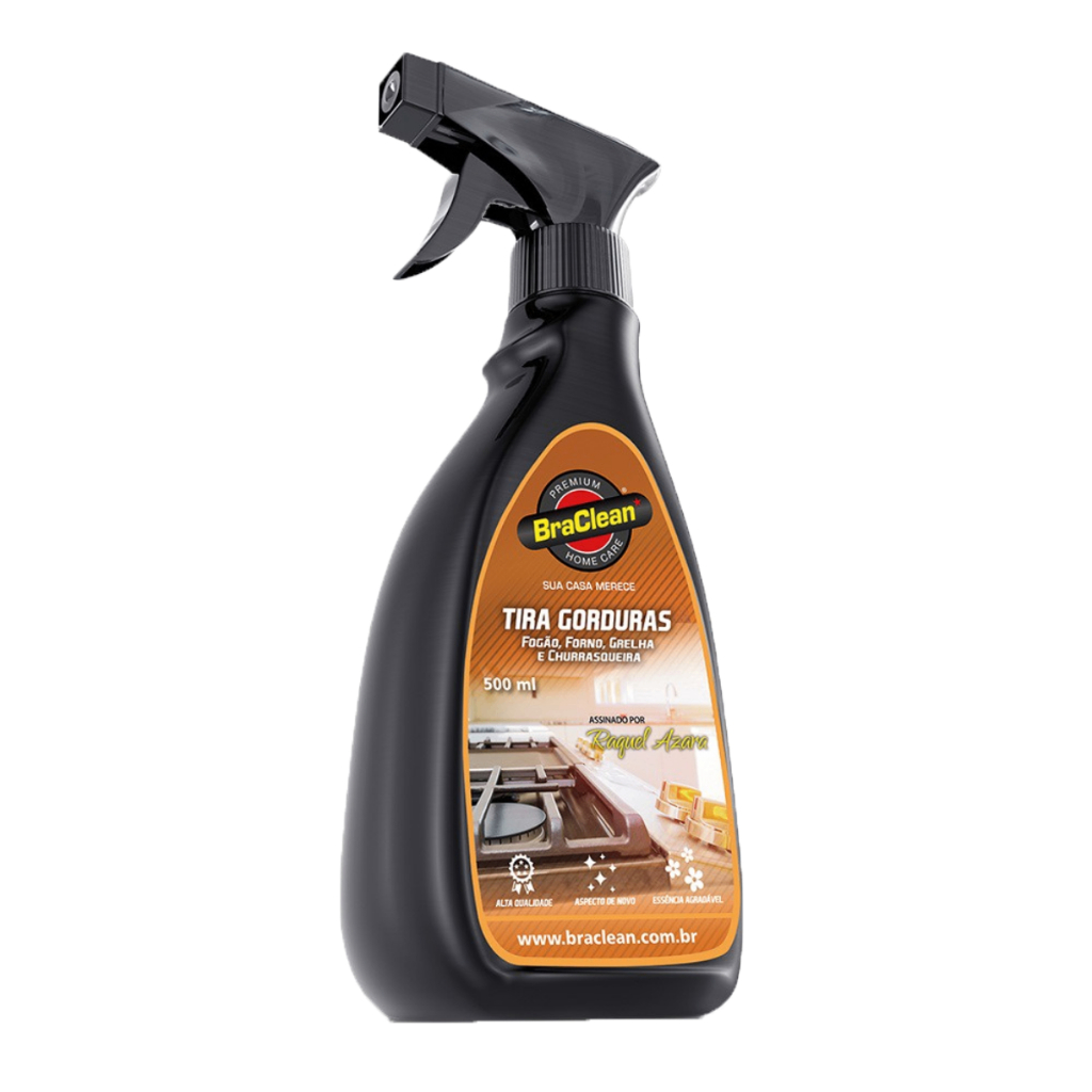 Melhor Desengordurante 500ml para cozinha bancadas azulejos e fogão limpeza prática BraClean Melhor Desengordurante 500ml para cozinha bancadas azulejos e fogão limpeza prática BraClean