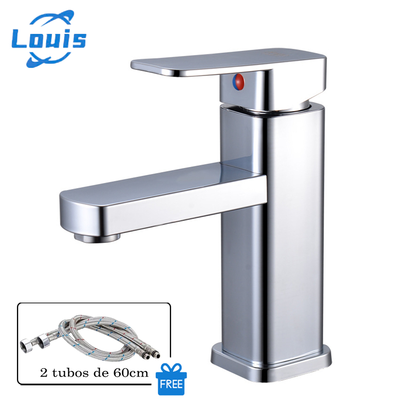 Louis Torneira Louis Banheiro Inox Monocomando Moderna Baixa, Misturador Cromada para Lavatório Louis Torneira Louis Banheiro Inox Monocomando Moderna Baixa, Misturador Cromada para Lavatório