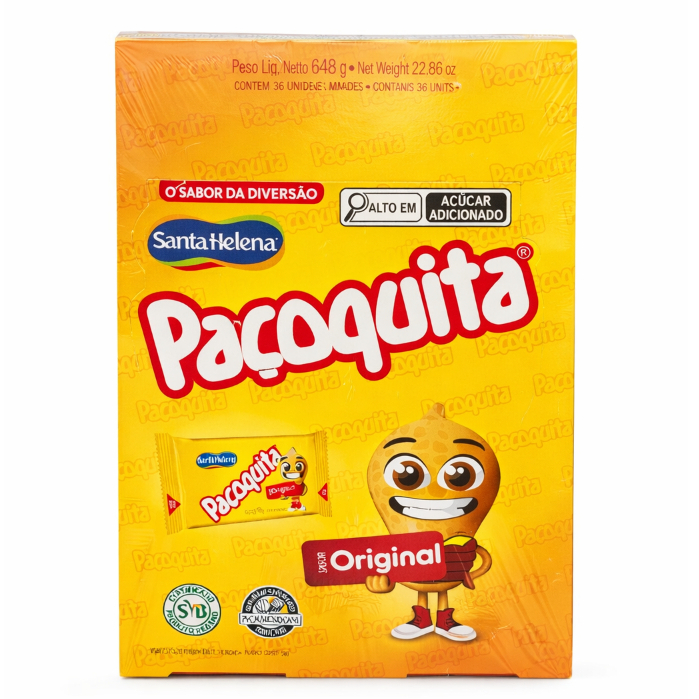 Paçoca Quadrada Embalada Paçoquita C/36 Unidades 18gr Santa Helena Paçoca Quadrada Embalada Paçoquita C/36 Unidades 18gr Santa Helena