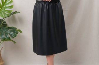 Lovito Plus Size Saia Couro Ecologico Feminina Liso Elegante SKB734BRL764 -  vendido por Lovito Brasil Oficial