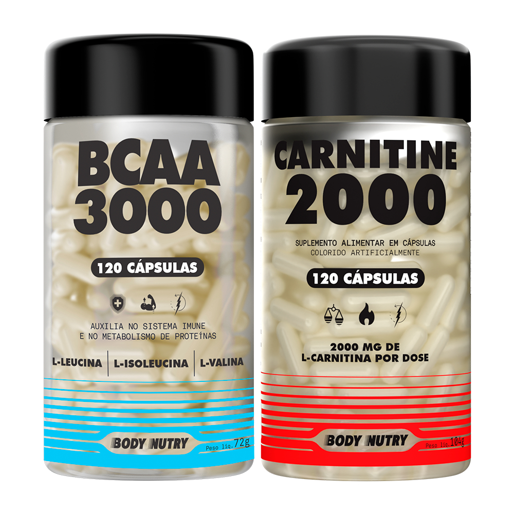 Kit Performance – Carnitina 120 Cápsulas BN + BCAA 3000 (120 cáps) Kit Performance – Carnitina 120 Cápsulas BN + BCAA 3000 (120 cáps)
