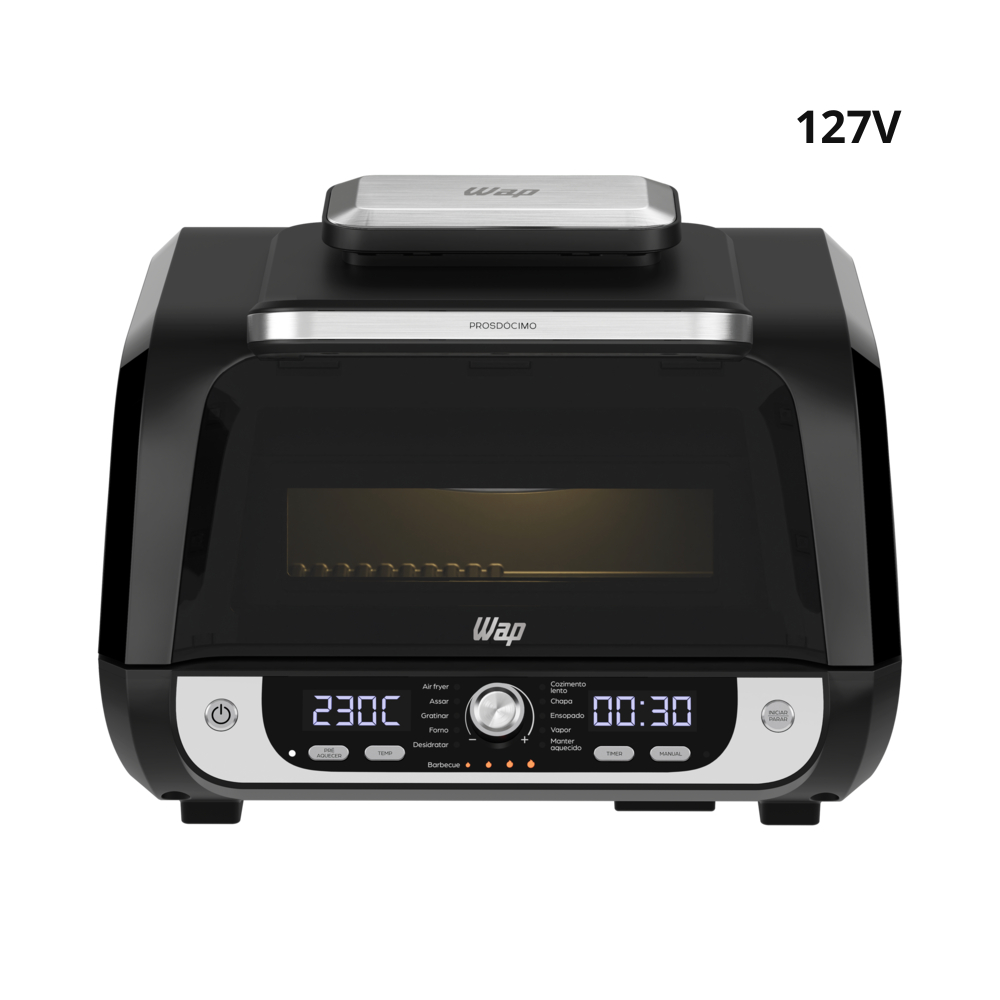 Fritadeira Elétrica WAP 10L Air Fryer Barbecue Digital 1800W 127V Fritadeira Elétrica WAP 10L Air Fryer Barbecue Digital 1800W 127V