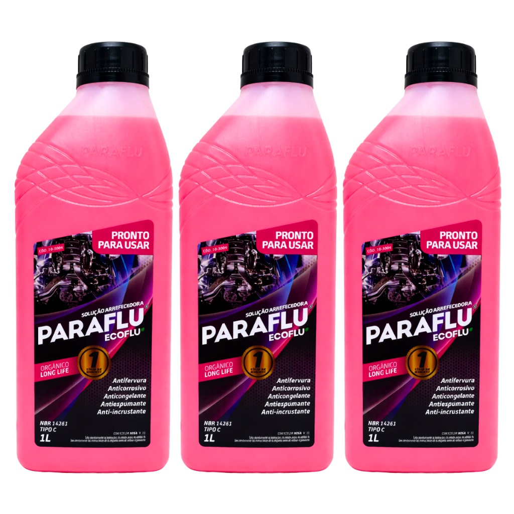 Kit 3 Aditivos Radiador Paraflu Rosa Organico Pronto Uso Kit 3 Aditivos Radiador Paraflu Rosa Organico Pronto Uso