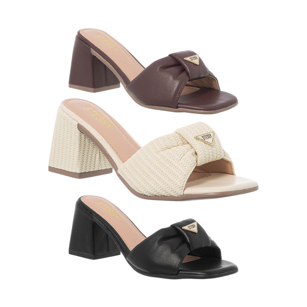 Tamanco Feminino Sandália Casual Confortável Salto Bloco Médio Leve Promoção Original Tamanco Feminino Sandália Casual Confortável Salto Bloco Médio Leve Promoção Original