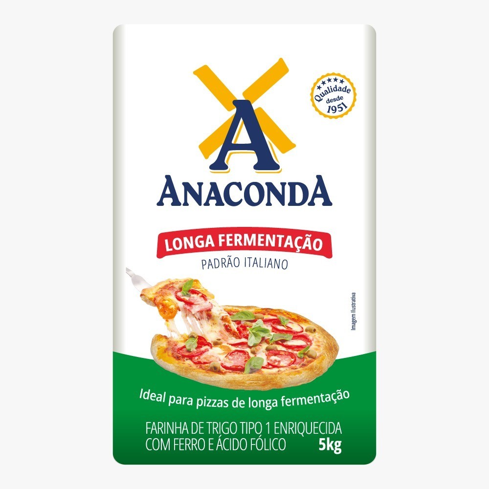Farinha de Trigo Anaconda Longa Fermentaçao 5 kg Farinha de Trigo Anaconda Longa Fermentaçao 5 kg