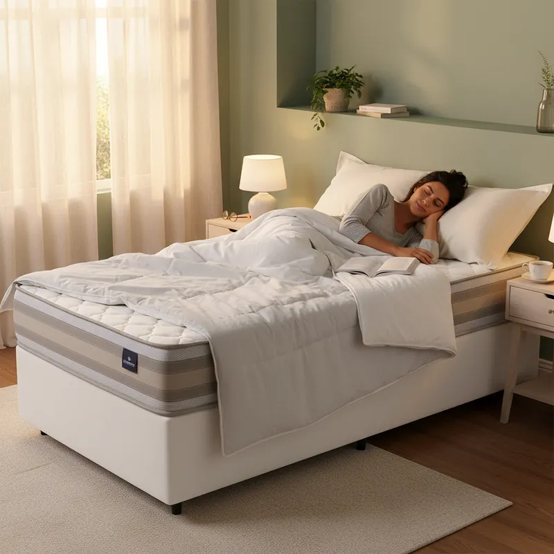 Cama Box com Colchão de Espuma D33 Double Face Territory Hellen Solteiro 88cm Cama Box com Colchão de Espuma D33 Double Face Territory Hellen Solteiro 88cm