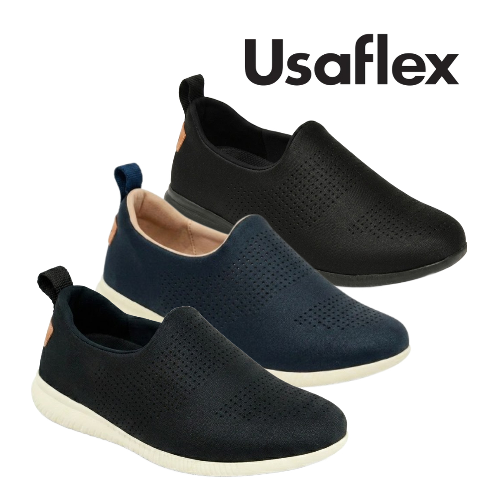Tênis Feminino Usaflex Slip On Conforto Sem Cadarço Casual UsaFlex Original Tênis Feminino Usaflex Slip On Conforto Sem Cadarço Casual UsaFlex Original