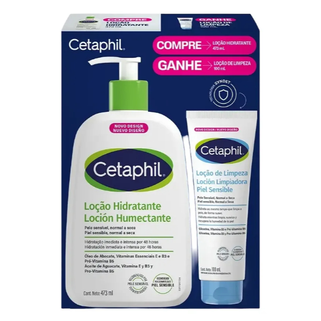 Kit Loção Hidratante 473ml + Loção Limpeza 100ml Cetaphil Kit Loção Hidratante 473ml + Loção Limpeza 100ml Cetaphil