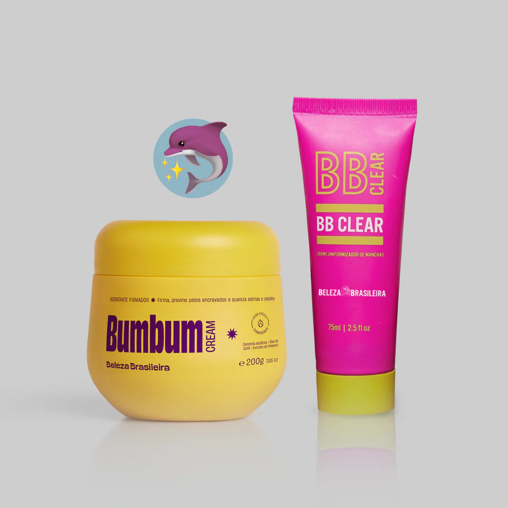 Kit Pele de Golfinho Bumbum Cream 200g + BB Clear Anticelulite Estrias e Flacidez Kit Pele de Golfinho Bumbum Cream 200g + BB Clear Anticelulite Estrias e Flacidez