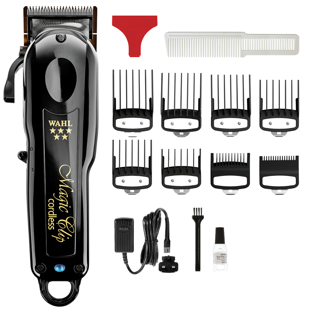 Wahl Maquina de Corta Cabelo Magic Clip Black Sem Fio Motor 6500 RPM Cor Preta Lâmina Stagger Tooth Wahl Maquina de Corta Cabelo Magic Clip Black Sem Fio Motor 6500 RPM Cor Preta Lâmina Stagger Tooth