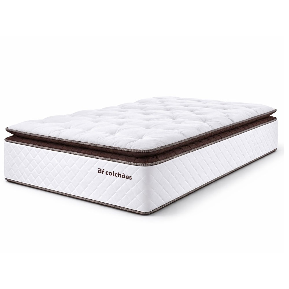 Colchão Solteiro Molas Ensacadas com Pillow Top Extra Conforto 88x188x33cm Premium Sleep BF Colchões Colchão Solteiro Molas Ensacadas com Pillow Top Extra Conforto 88x188x33cm Premium Sleep BF Colchões