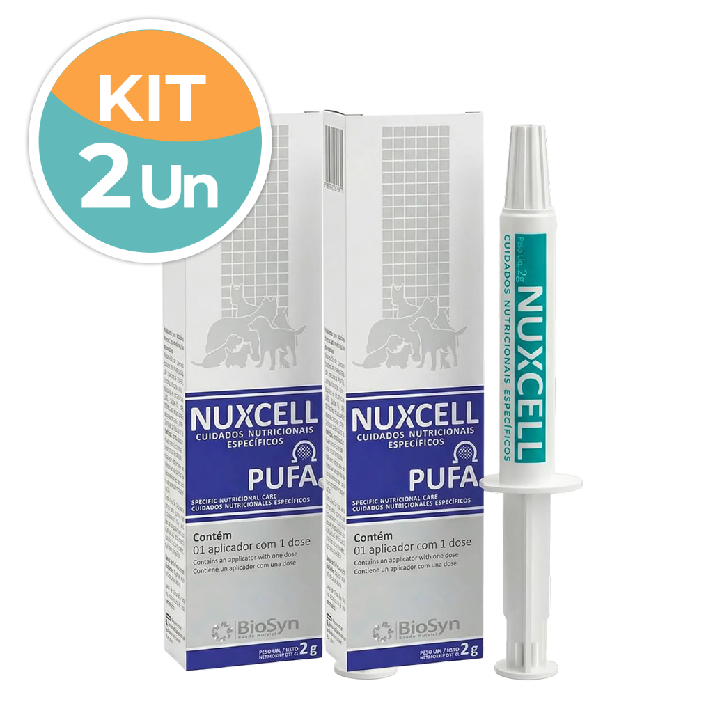 Kit 2 Nuxcell Pufa Suplemento Vitamínico Para Cães Biosyn 2g Kit 2 Nuxcell Pufa Suplemento Vitamínico Para Cães Biosyn 2g