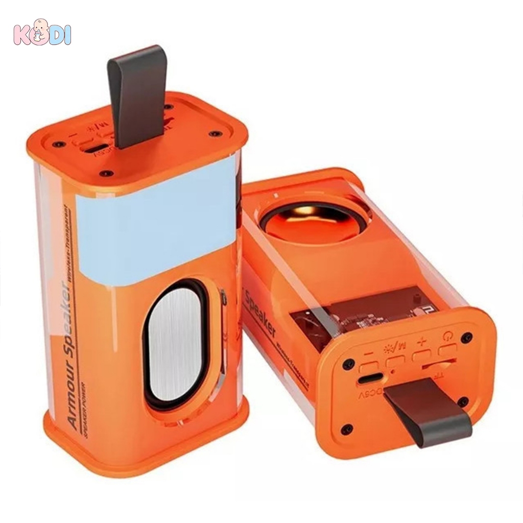 Caixa de Som Bluetooth Mini Transparente, Luz RGB Colorida, Toca Música por Cartão SD -B9 Caixa de Som Bluetooth Mini Transparente, Luz RGB Colorida, Toca Música por Cartão SD -B9