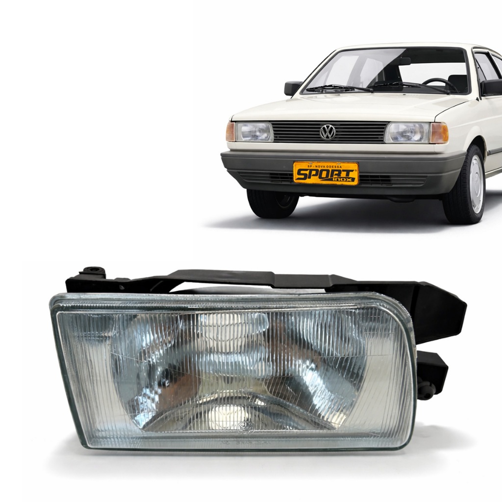 Farol Para VW Gol 1991 a 1994 Lente Vidro Direito/esquerdo Farol Para VW Gol 1991 a 1994 Lente Vidro Direito/esquerdo