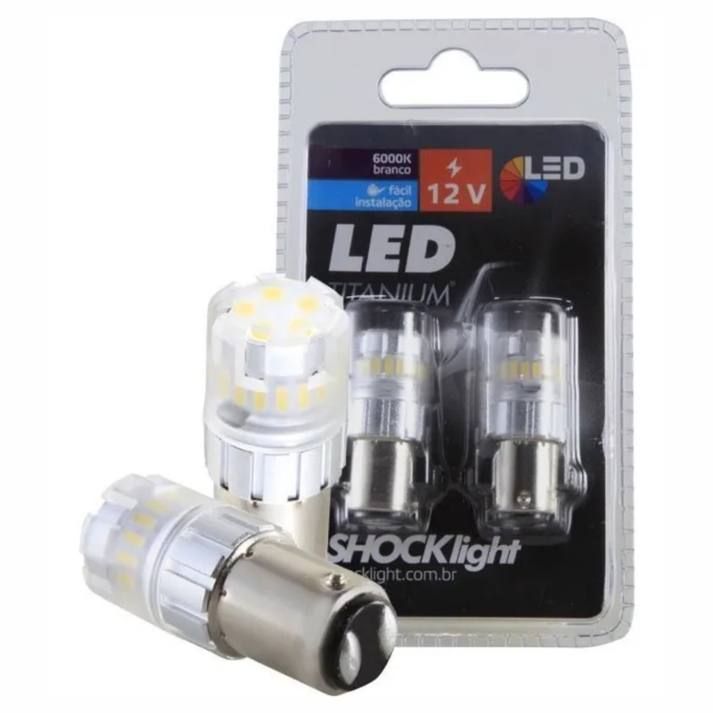 Par Lâmpada Led Titanium 2 Polos Branca 1156 Shocklight 12V – (SLL-1157T-BC) Par Lâmpada Led Titanium 2 Polos Branca 1156 Shocklight 12V – (SLL-1157T-BC)