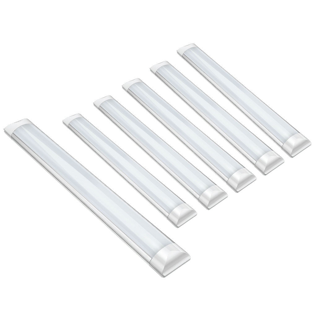 kit 6un 18w Luminaria slim Linear Led 60cm branco/ amarelo/ neutro calha Tubular Sobrepor kit 6un 18w Luminaria slim Linear Led 60cm branco/ amarelo/ neutro calha Tubular Sobrepor