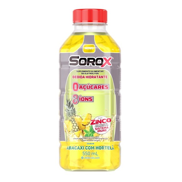 Bebida Hidrotônica Sorox Abacaxi com Hortelã 550ml Bebida Hidrotônica Sorox Abacaxi com Hortelã 550ml