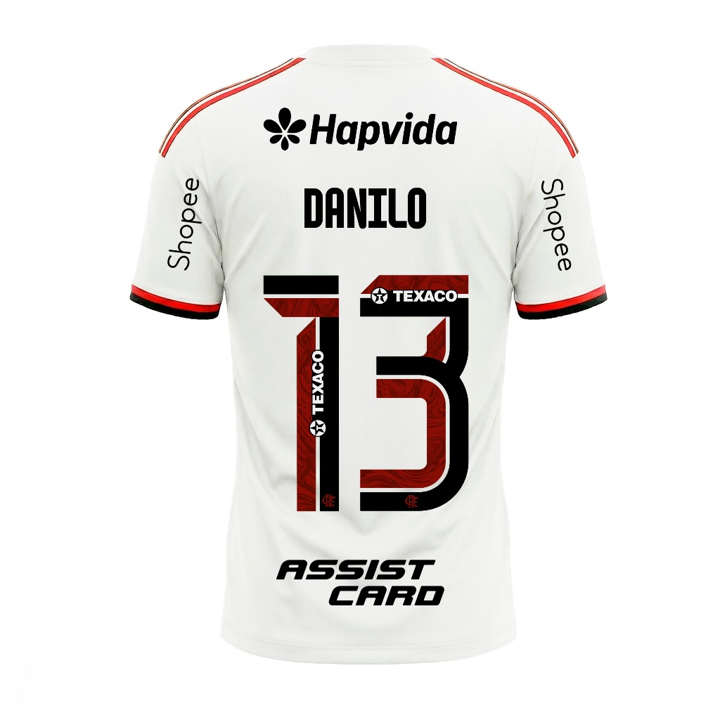 Manto Flamengo OF2 Masculina Adidas 2026 – C/ Kit Patrocínio – Danilo 13