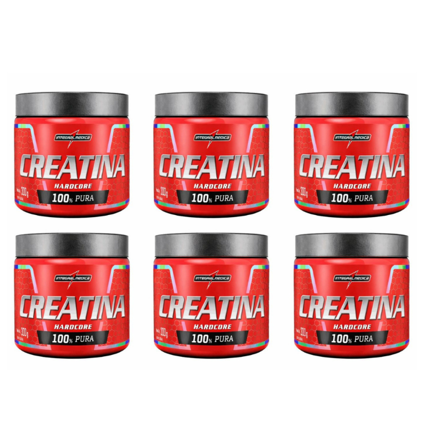 Kit 6x Creatina Hardcore Integral Medica 300g Cada Monohidratada Kit 6x Creatina Hardcore Integral Medica 300g Cada Monohidratada