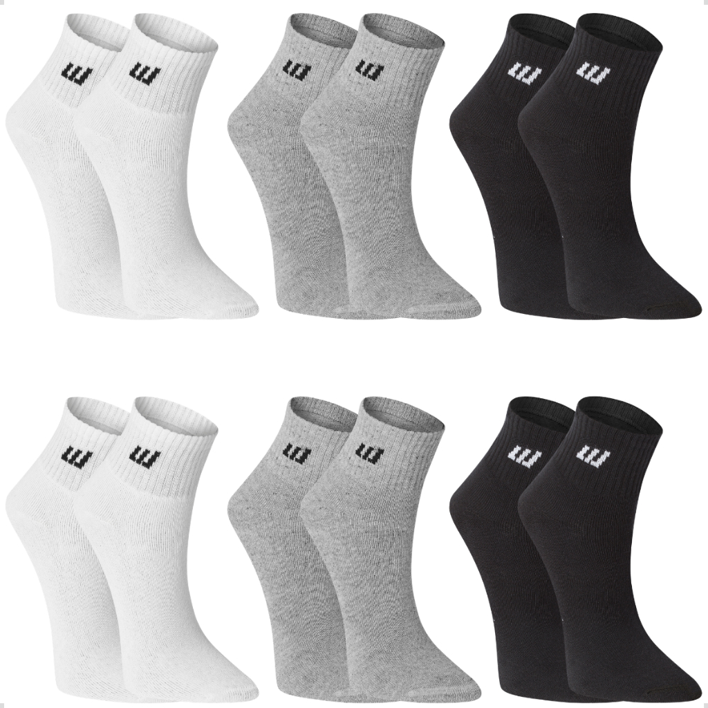 Kit 6 Pares Meia Cano Médio Algodão Winston Sports Casual Dia a Dia Trabalho Academia Confortável Kit 6 Pares Meia Cano Médio Algodão Winston Sports Casual Dia a Dia Trabalho Academia Confortável