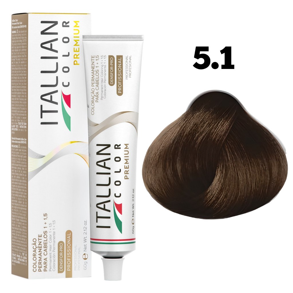COLORAÇÃO ITALLIAN COLOR CASTANHO CLARO CINZA 5.1 60G COLORAÇÃO ITALLIAN COLOR CASTANHO CLARO CINZA 5.1 60G