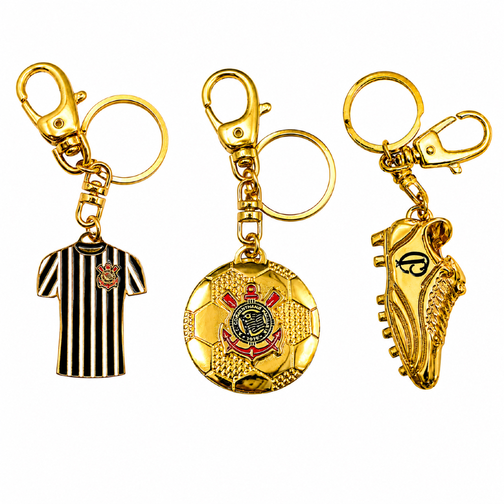 CHAVEIROS DIVERSOS OURO OFICIAL CORINTHIANS CHAVEIROS DIVERSOS OURO OFICIAL CORINTHIANS